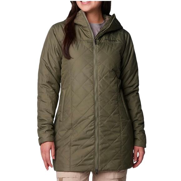 Columbia Jackets & Blazers - Women's Columbia Copper Crest™ Quilted Long Jacket NWOT OLIVE SIZE XS